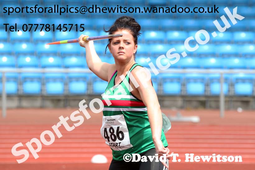 Natasha Wilson (Sale) under-20 womens javelin, Northern Senior and Under-20 Champs., Sport City, Manchester. Photo: David T. Hewitson/Sports for All Pics